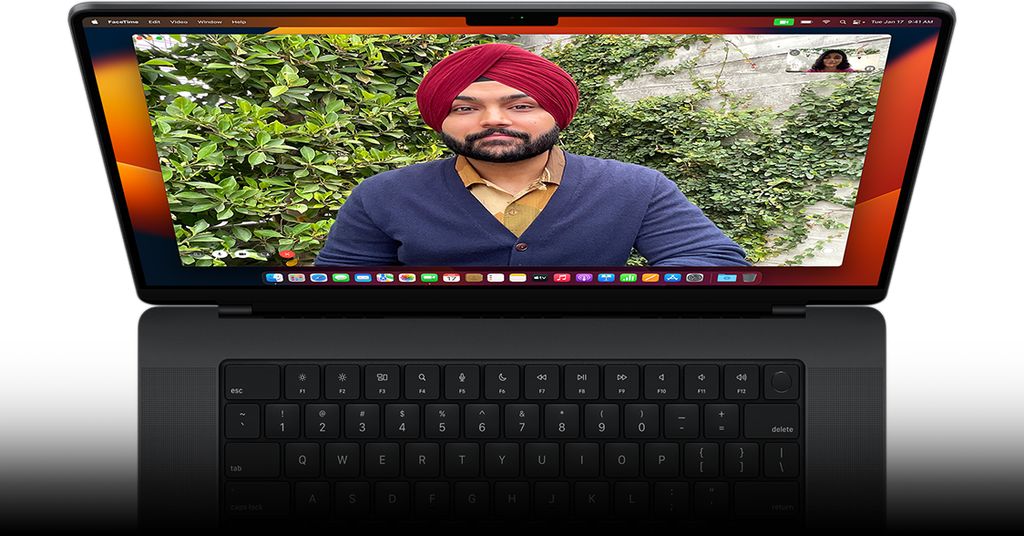 FaceTime Videoanruf auf dem MacBook Pro.