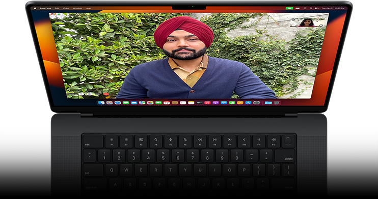 FaceTime Videoanruf auf dem MacBook Pro.