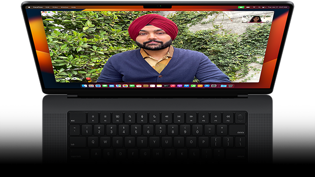 FaceTime Videoanruf auf dem MacBook Pro.