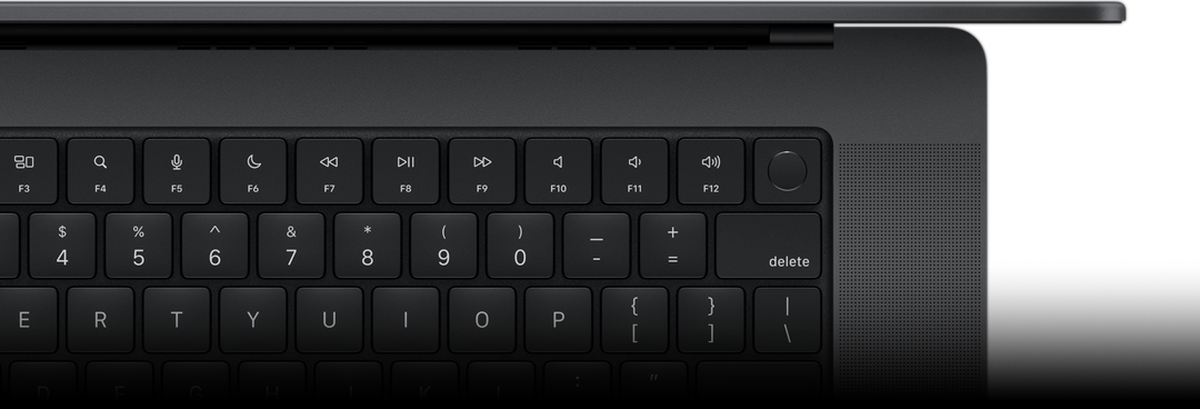 Draufsicht auf das Magic Keyboard mit Touch ID.